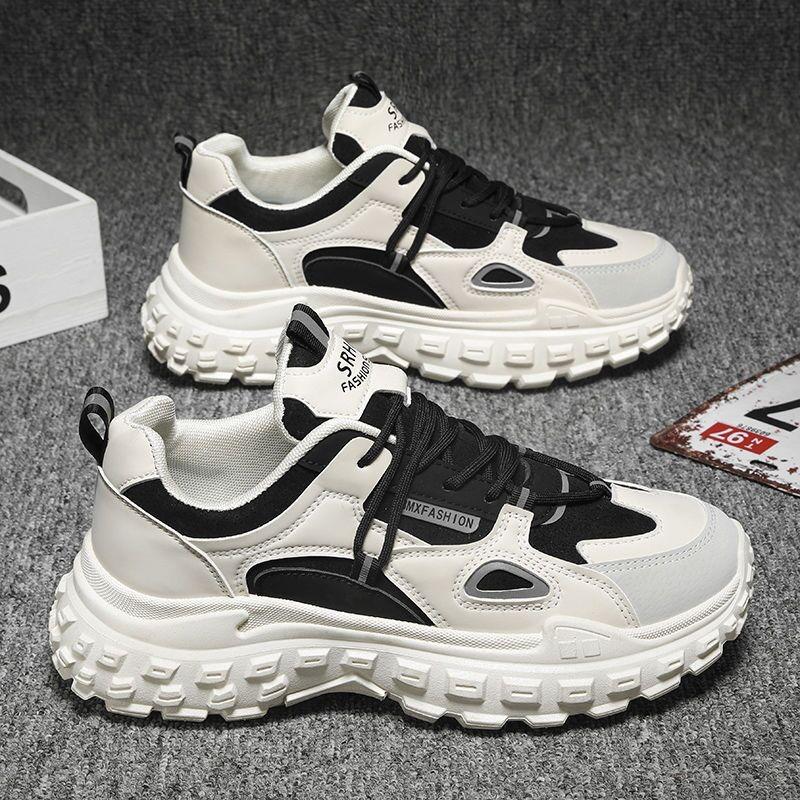 Autumn men's shoes new breathable little white shoes men's trend versatile thick-soled non-slip sports casual dad shoes trendy shoes