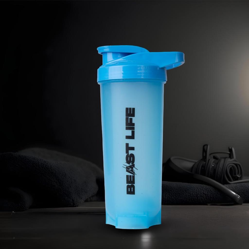 BEASTLIFE Premium Gym Shaker Bottle 750ml (Blue) | Leak-Proof & BPA-Free Protein Shaker for Pre Workout, BCAA & Creatine Mixing | Durable & Easy To