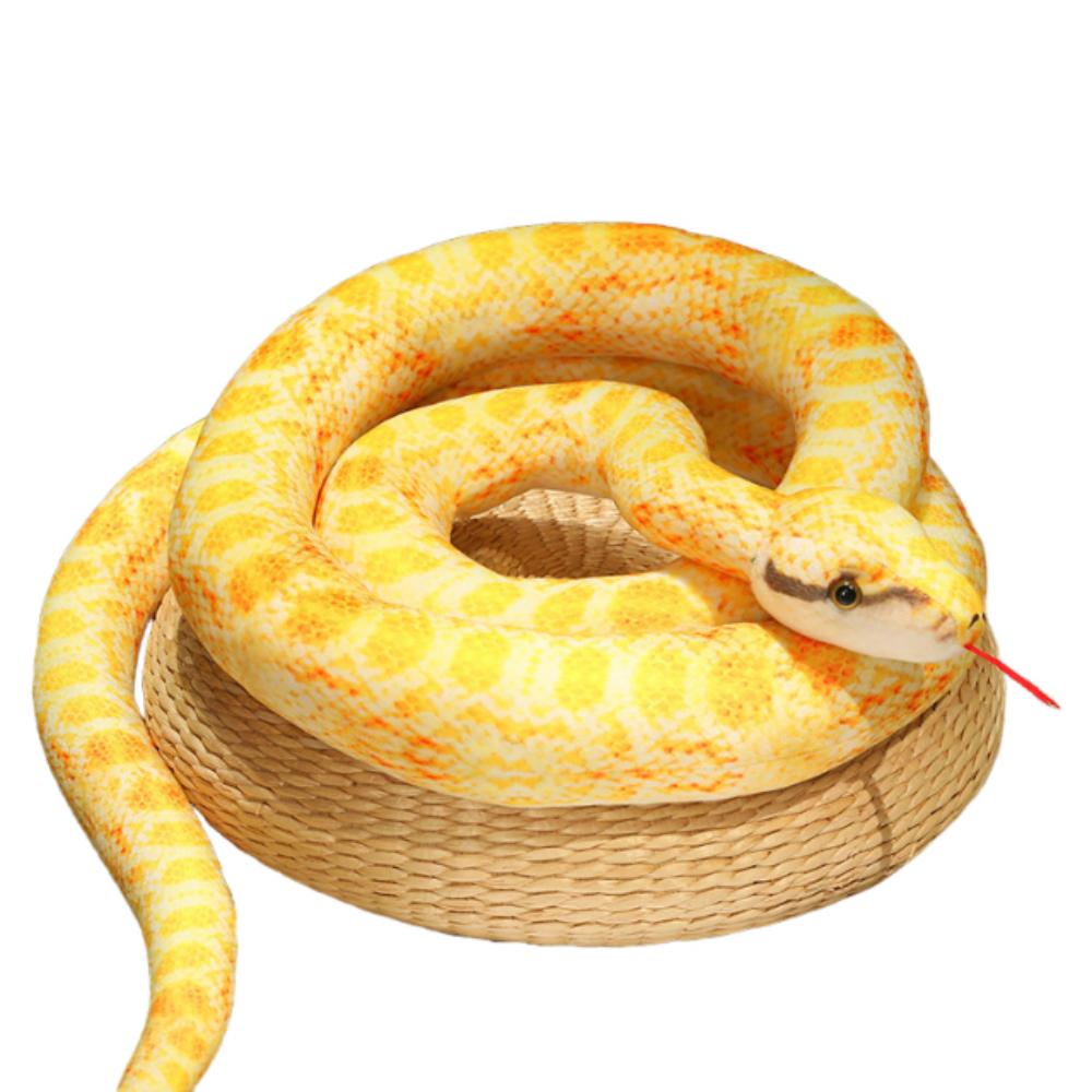

Soft Long Snake Plush Toy 160cm Stuffed Animal Doll Artificial Python Plush Toy Birthday Gifts Style D