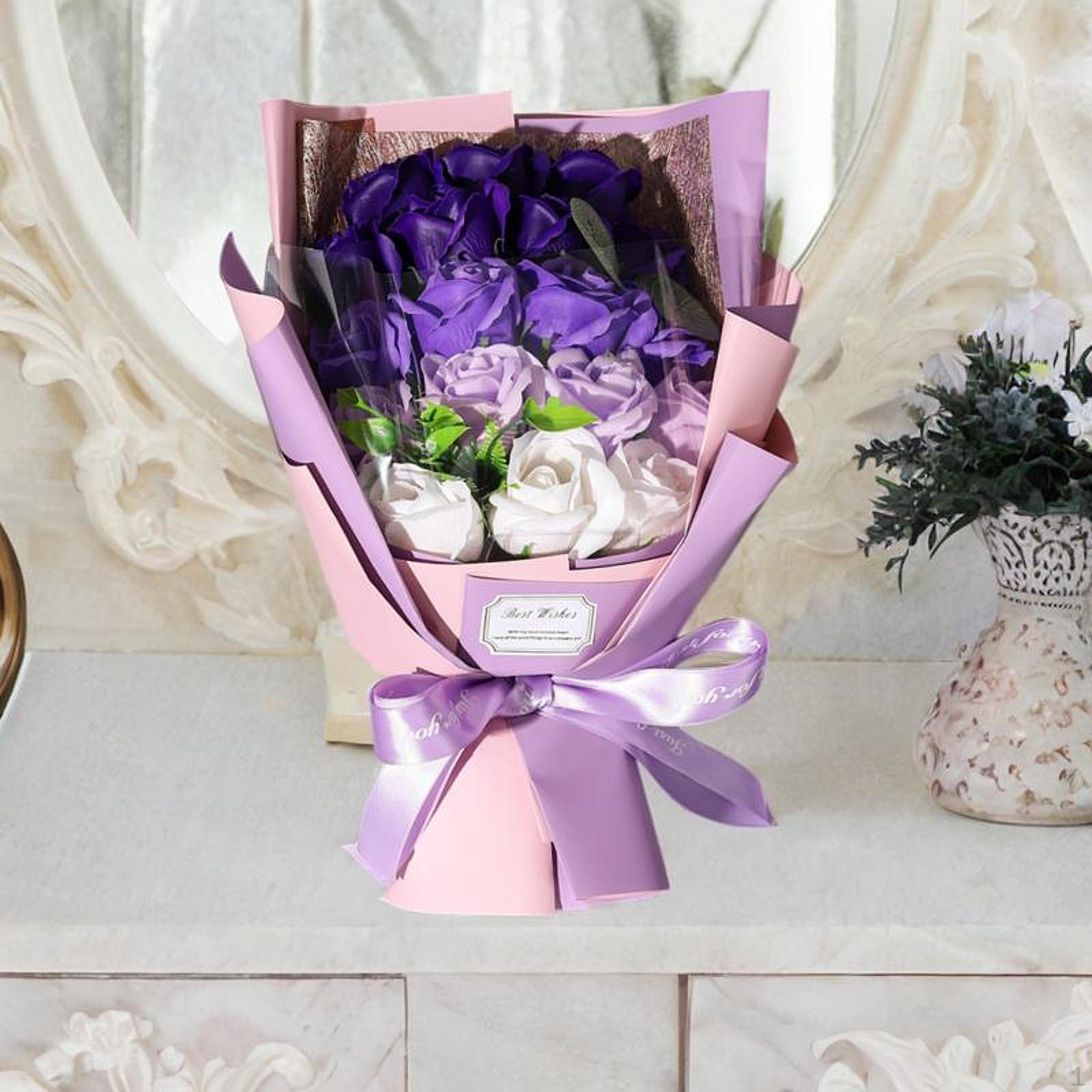 

Искусственные цветы Мыльные розы Центральные украшения для праздников и свадеб Семья Друзья фиолетовый