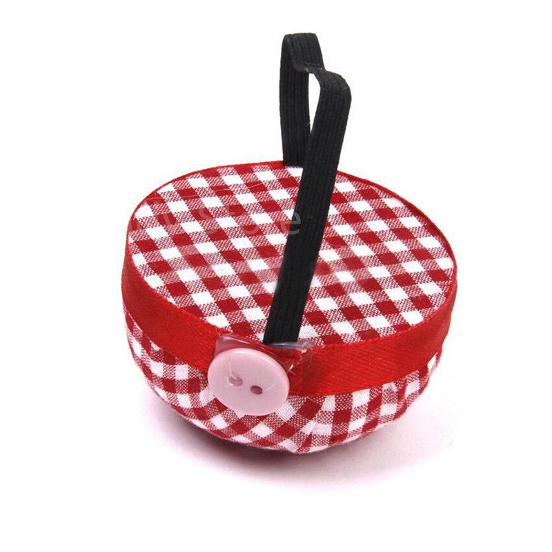 2Pcs Ball Shaped Sewing Needle Pin Cushion DIY Cross Stitch Tool Pincushions with Elastic Wrist Belt Sewing Accessories