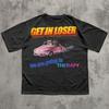 Get In Loser We Are Going To Therapy Funny Cat Meme Tee Shirt Gift for Woman and Man, Silly Cats T-shirt, Funny Sayings Tshirt, Ironic Shirt