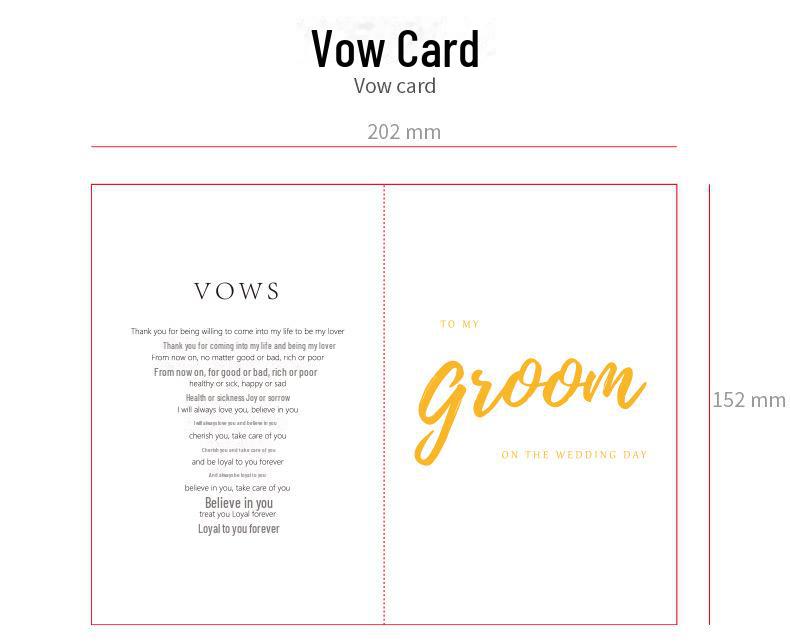 Elegant Hot Stamped Wedding Vows Notebook for Bride and Groom