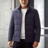 2026 Winter Stand Collar Cotton Padded Jacket Elderly Men Business Casual Solid Color Thick Warm Coat