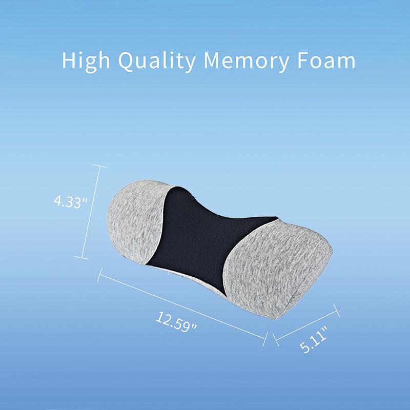 Cross-Border Memory Foam Cervical Pillow with Reverse Bow Stretching and Pure Cotton Cover - Portable Neck Support Pillow