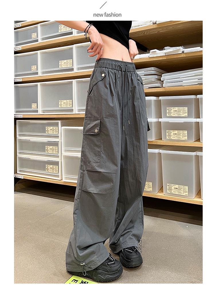 Women's Quick-Dry Multi-Pocket Hiking Joggers, Windproof Wide-Leg Sports Pants