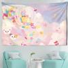 Pink Moon Starry Tapestry Universe Wall Hanging Room Dorm Tapestries Cartoon Art Home Psychedelic Kawaii Bedroom Decor Tapestry