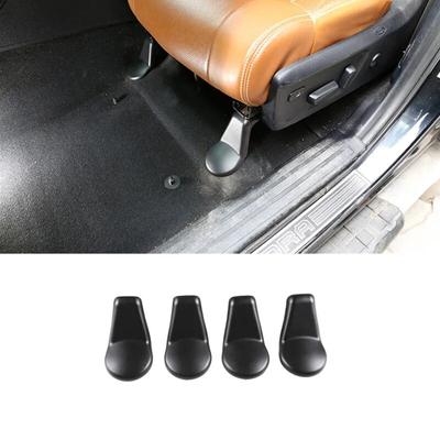 4pcs/Set Black Car Part Seat Foot Screw Protection Cap Decoration Cover Fit For Toyota Tundra 2014- Auto Accessories