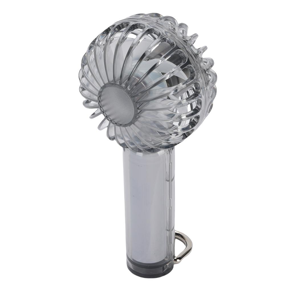 Mini Handheld Fan Transparent with Hook Quiet Small Pocket Fan 1200mAh Rechargeable Battery
