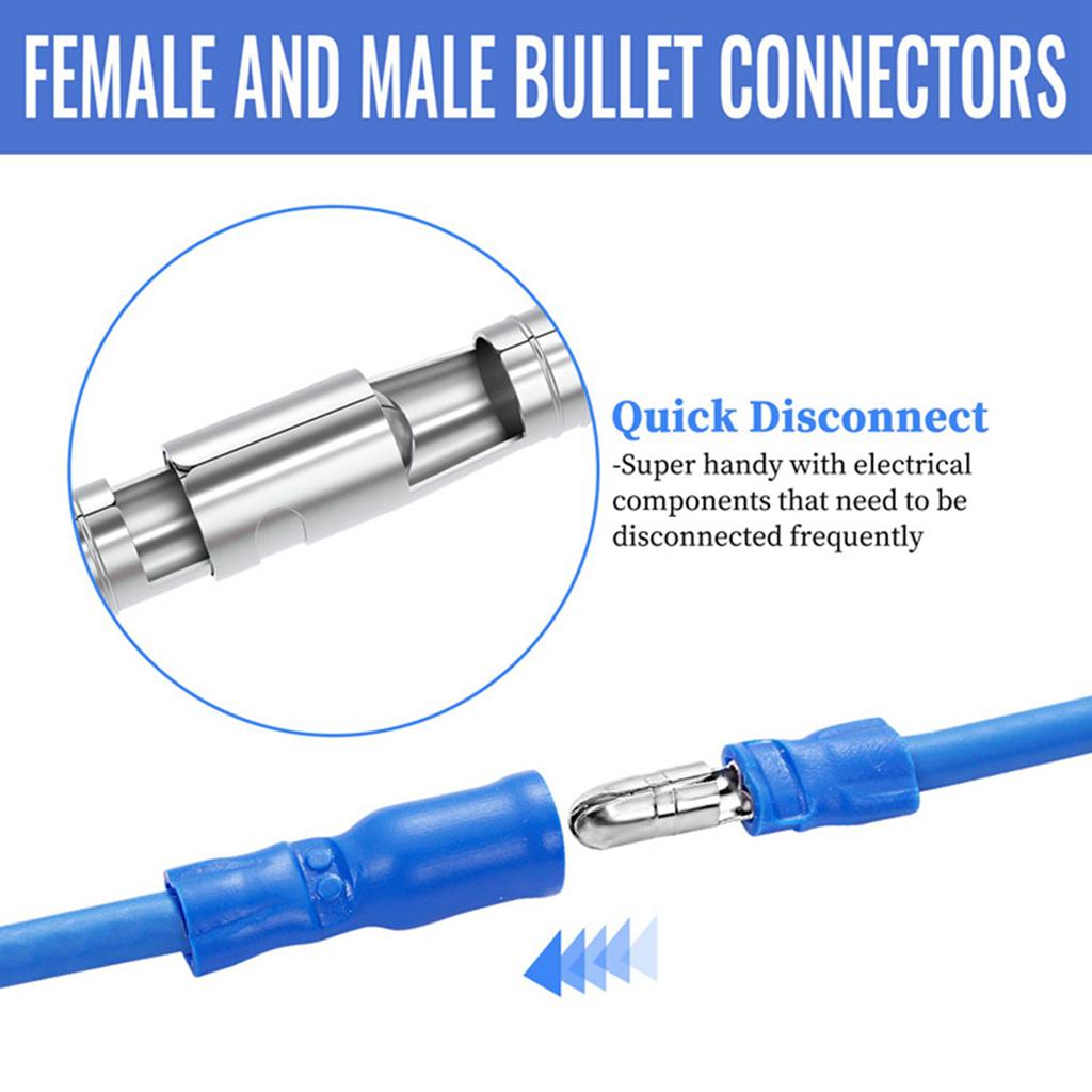 200pcs Wire Terminal Connector Set Includes Male & Female Versatile Wire Terminals for Home Electrical Installations