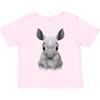Inktastic Niedliches Nashorn Baby Cartoon Illustration Kleinkind T-Shirt Safari Zoo Kind