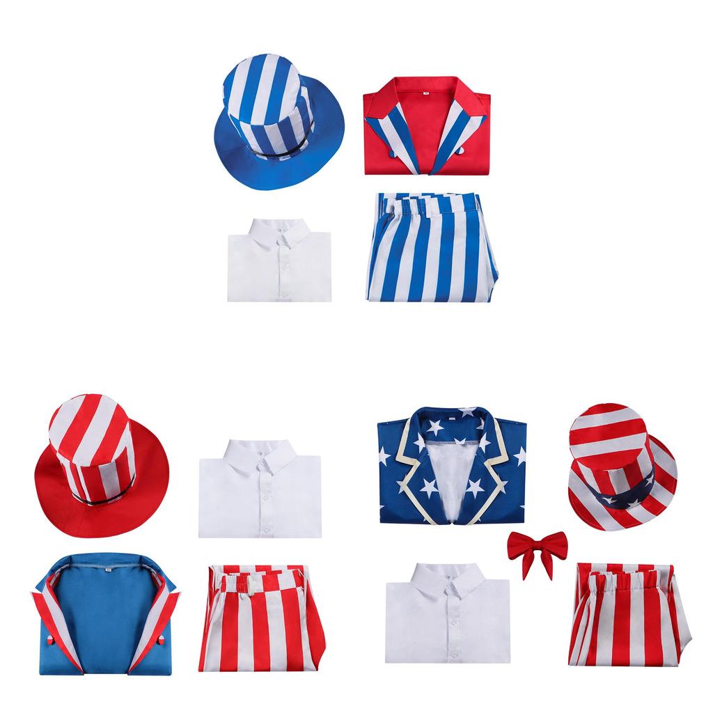 The Purge Cosplay Costume Uncle Sam Independence Day Performance Wear For Halloween Party