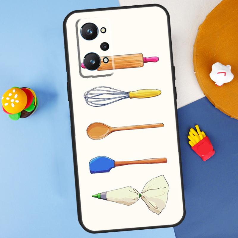 Baking Utensils For Realme C55 C67 C61 C75 C53 C51 C21Y C25S GT 6 6T 5 GT7 Pro 10 11 12 13 14 Pro Plus Case