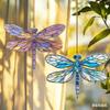 2D Flat Acrylic Colorful Dragonfly Decoration Sign, Home Decor Plaque Hanging Wall Art Decorative Garden Decoration for Room Door Signs Hanging Square