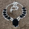 Black Spinel Gemstone Handmade 925 Sterling Silver Jewelry Necklace 18" KKG-435