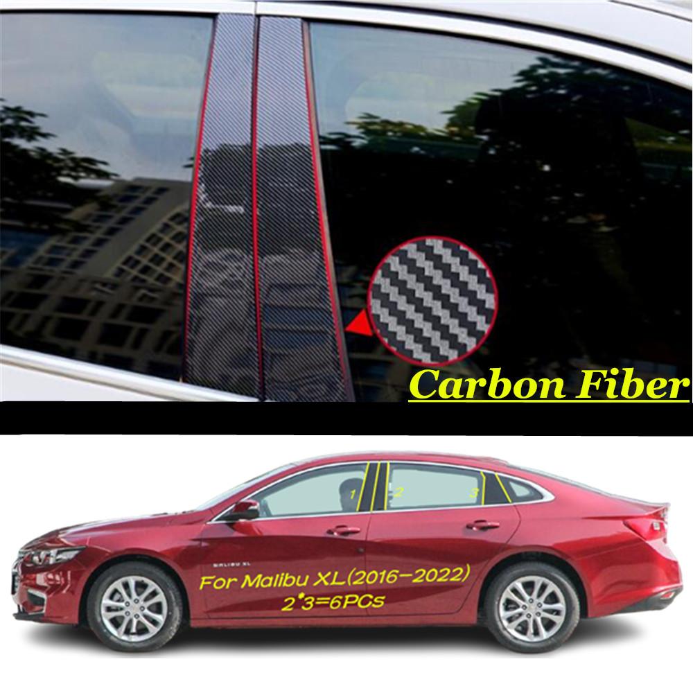 For Chevrolet Malibu 2012-2017 2018/XL 2016- Car PC Material Pillar Post Cover Door Trim Window Molding Sticker Accessories