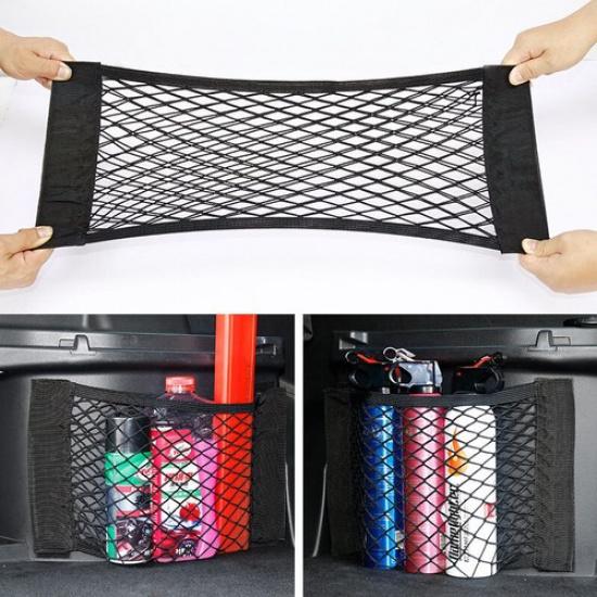Car Interior Elastic Net Storage Holder Rear Trunk Seat Organizer Accessories