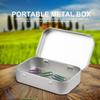 6Pcs Mini Metal Metal Storage Box Silver 9.5x6x2cm Small Storage Box Empty Tinplate Box Christmas Present