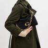 Coach Chain Tabby 26 Removable Chain Shoulder Strap Leather Shoulder Bag Medium Women shoulder bag Black CY919-B4BK