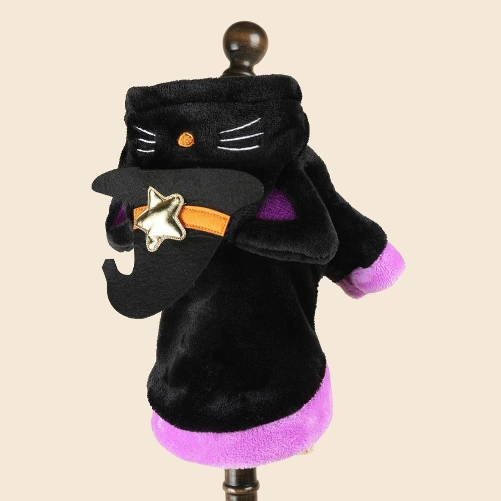 Soft Fabric Witch Hat Dog Hoodie Breathable Pet Cosplay Costume  Spring Autumn