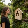 Wooden Bats House Bats Box Sturdy Quick Installation Weatherproof Decor Lightweight Wall Mounted for Park Backyard Garden