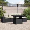 VidaXL Garden Lounge Set 6 Pcs with Cushions Black Braided Resin 3275286