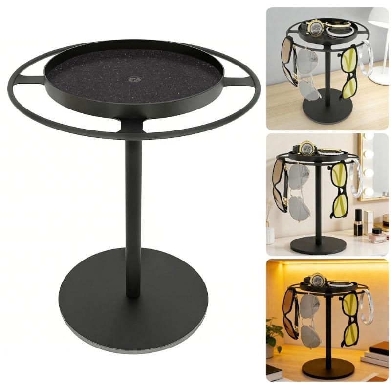 Sunglasses Organizers Storage 360° Rotating Eyeglass Holder Stand Eye Glass Display Rack for Dresser Desk Home Decors