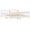 VidaXL Cadre de lit sans matelas blanc 200x200 cm bois massif de pin 3306916