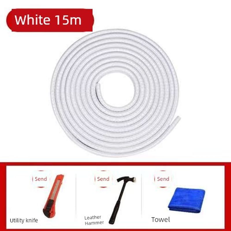 Car Anti-Collision Strips, Car Door Anti-Collision Rubber Strips, Car Door Anti-Scratch Strips, Anti-Scuff Strips, Car Door Edge Anti-Scratch Strips White 15m (All Four Doors + Hood + Trunk