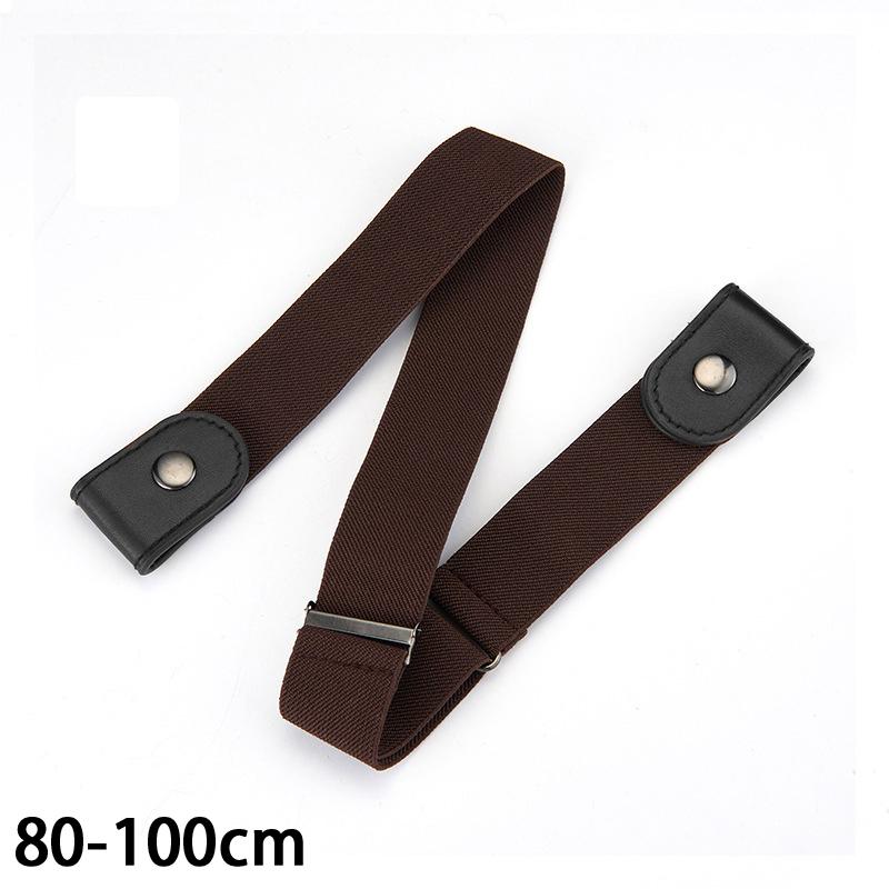 

Adjustable Stretch Elastic Waist Band Invisible Belt Buckle-Free Belts For Women Men Jeans Pants Dress No Buckle Easy To Wear B