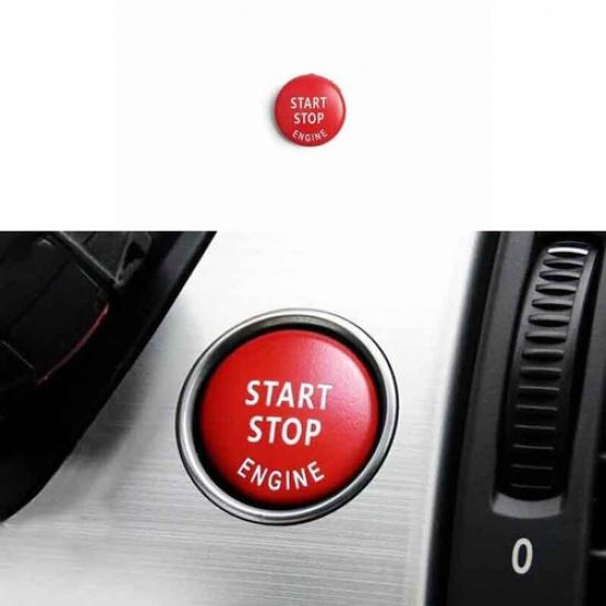 Cover Trim For BMW X1 E84 2010-15 Bright Red Car Inner One-Click Startup Button