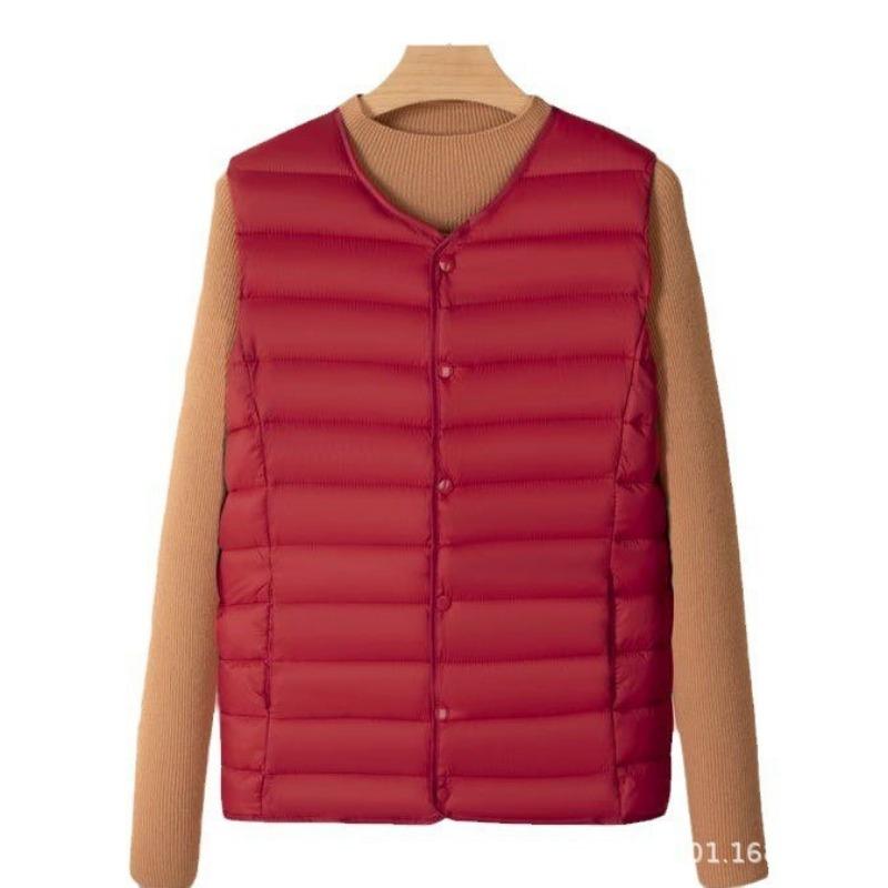 High-quality Down Cotton Vest Women's Autumn and Winter Warm Stand-up Collar Sleeveless Vest Fashion Outer Vest Jacket