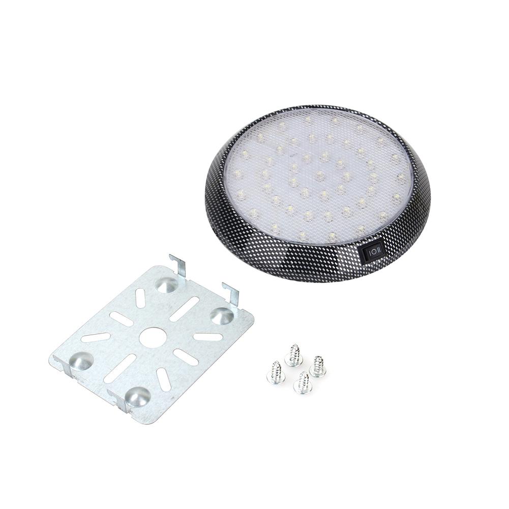 Car DC 12V 46LED Interior Roof Ceiling Dome White Light Reading Lamp Universal