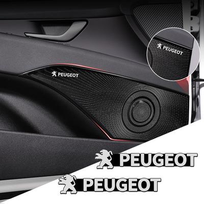 3D Car Styling Sticker Aluminum Emblem Interior Speaker Audio Badge For 308 408 508 RCZ 208 3008 2008 206 207 108 406 407 206 207 208 306 307