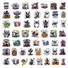 52 Pcs Halloween Stitch Stickers - Cute Festive Designs Perfect For Notebook Phone Case  Holiday Decor Fun Diy Embellishment