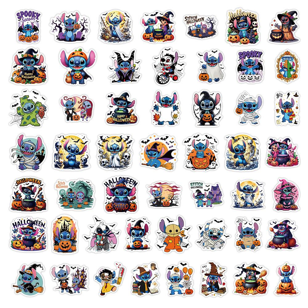 52 Pcs Halloween Stitch Stickers - Cute Festive Designs Perfect For Notebook Phone Case Holiday Decor Fun Diy Embellishment