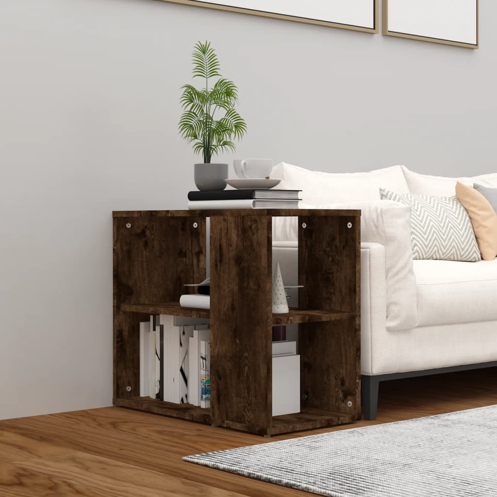 Side Table Smoked Oak 60x30x50 Cm Engineered Wood