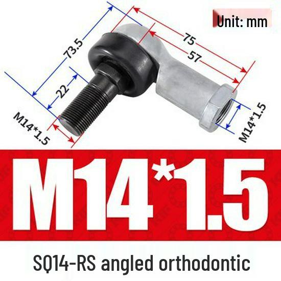 Bent Rod End Joint Bearing with Ball Joint SQ/SQZ5 - Sizes 6 to 22-RS