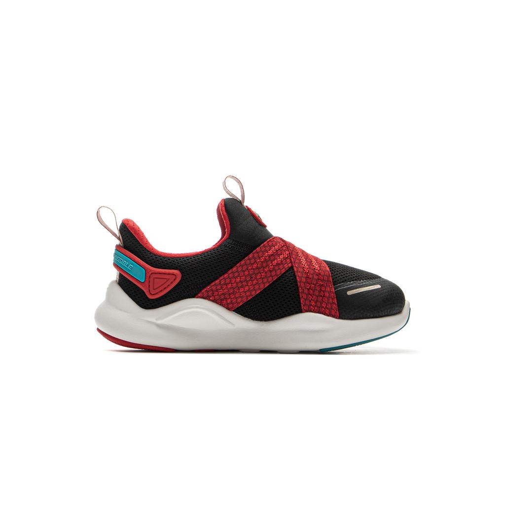 Li Ning Kids Comfortable Versatile Low-Top Casual Shoes Kids Casual Shoes Black Glory-Red YKNU120-7