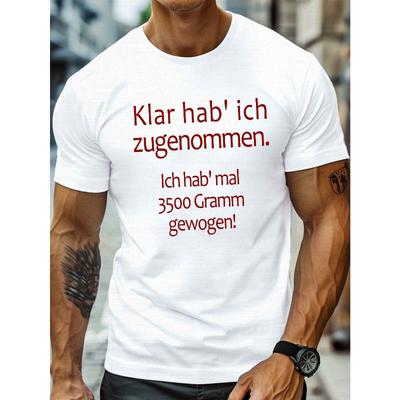 Grafisches Herren Casual Rundhals Kurzarm T-Shirt für den Sommer