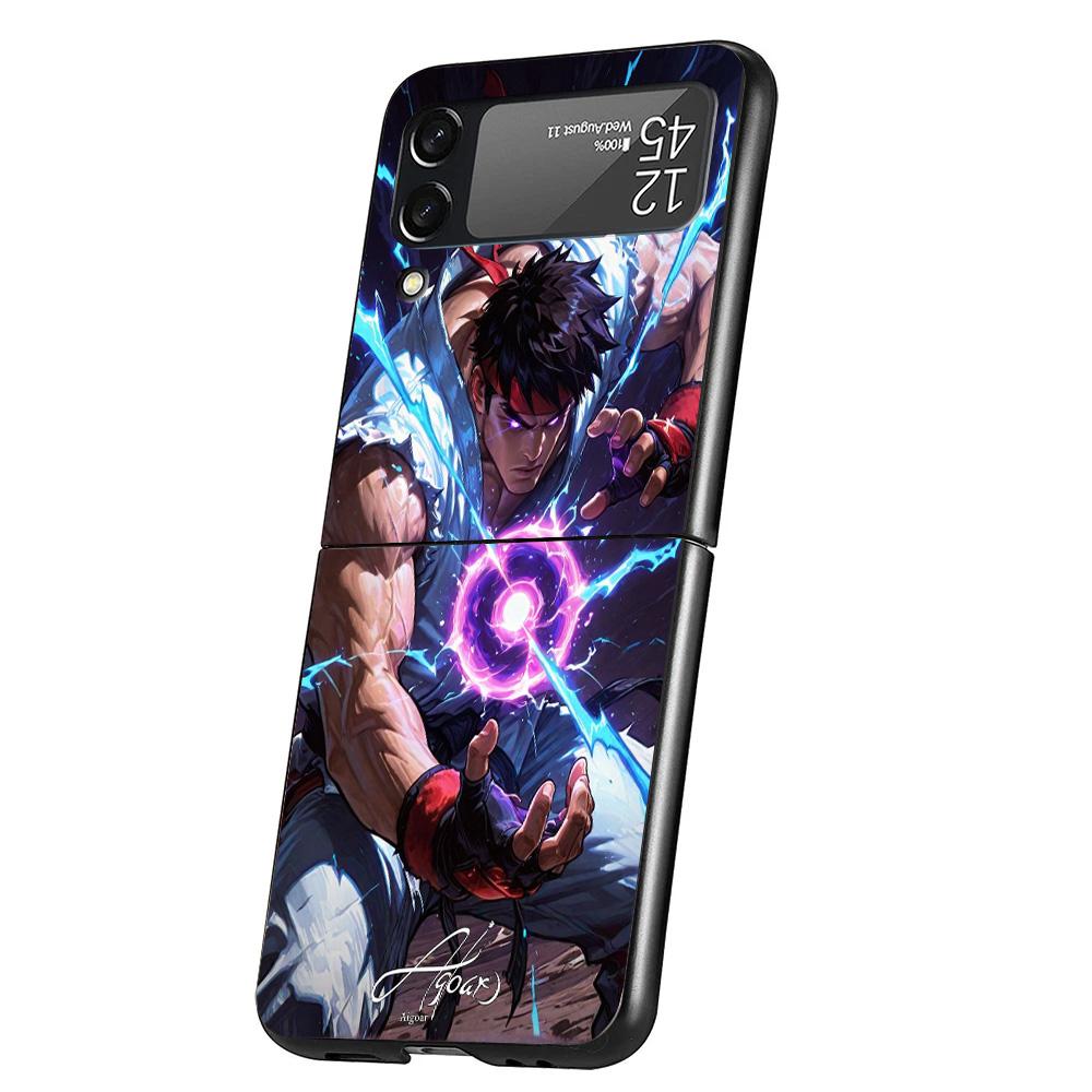 Game S-Street F-FighterS Cover Phone Case For Samsung Galaxy Z Flip 7 6 5 4 3 5G Flip7 Flip6 Flip5 Flip4 Flip3 Black Fundas Shel