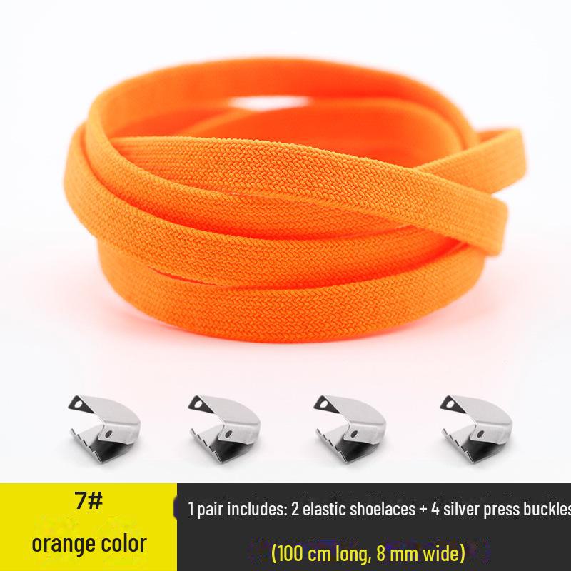 Lacci Elastici Pigri da 8MM - Spandex Doppio Strato Senza Lacci per Bambini con Fibbia Elastica