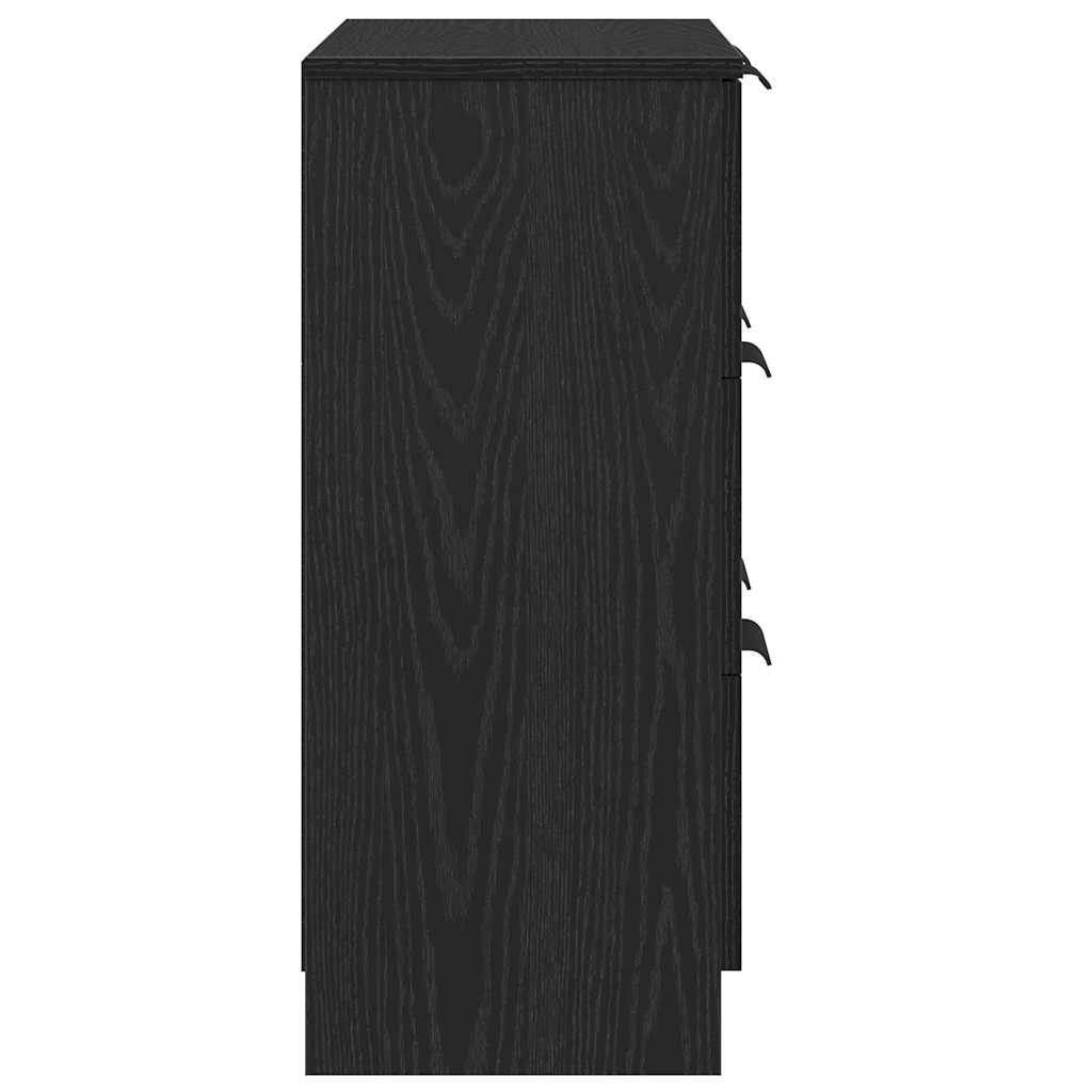 Sideboard in Black Oak Look 60 x 30 x 70 cm Engineered Wood