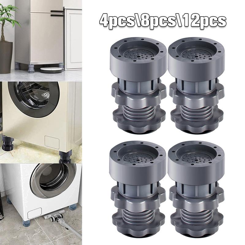 4 Pièces Pieds Réglables pour Machine à Laver Augmenter La Prévention des Marées Antidérapant Amortisseurs de Support pour Machine à Laver Support Meubles