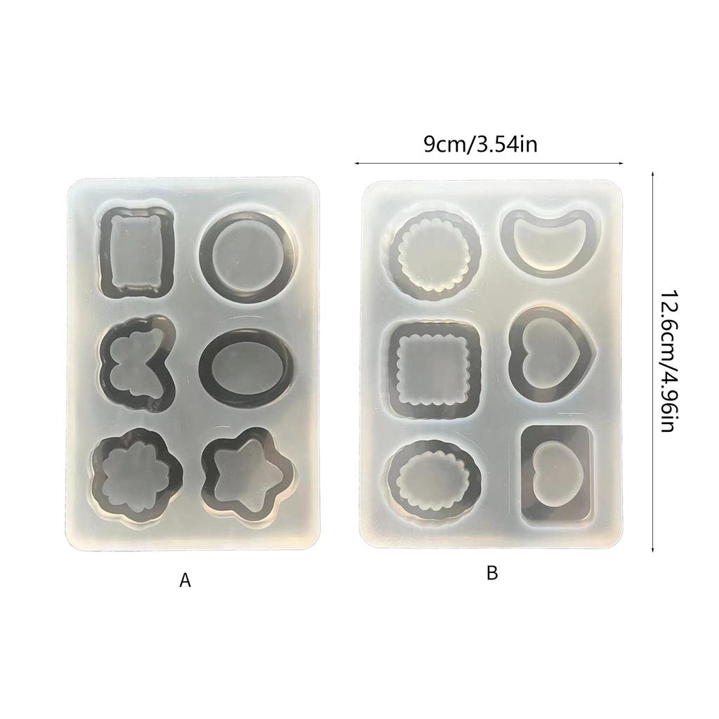 Heart Round Silicone Mould Quicksand Resin Filler Crystal Epoxy Resin Mold Filling Accessories DIY Jewelry Casting Mould