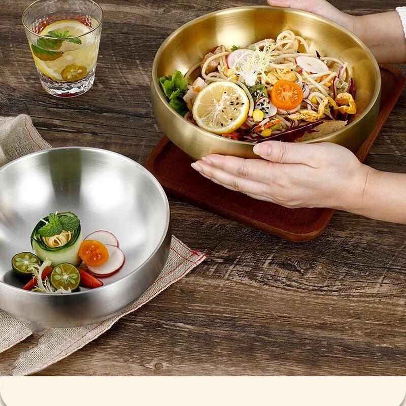 ZISIZ Stainless Steel Double-Layer Insulated Bowl