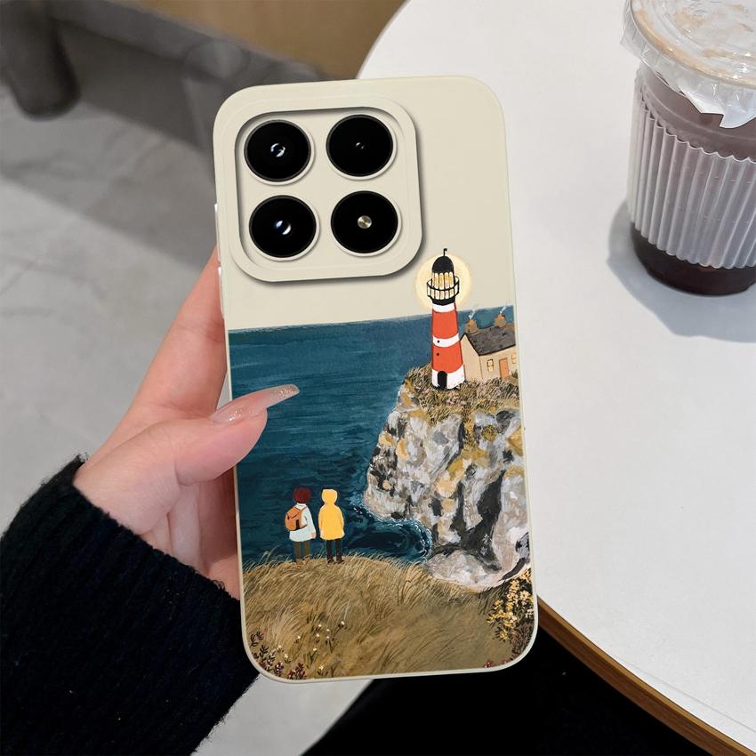 Do Xiaomi 17 Pro Max Poco C71 C75 M7 M8 F7 F8 14 14T 15 15T Etui Retro Wzór Panterki Premium Płynny Silikon Odporne na Upadek Etui Do Xiaomi Pokrowiec