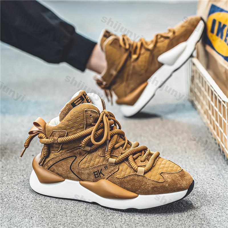 Fashion High Top Chunky Sneakers Mens Designer Spring Autumn Platform Sports Shoes Fashionable Casual Lace Up Youth Running Shoes