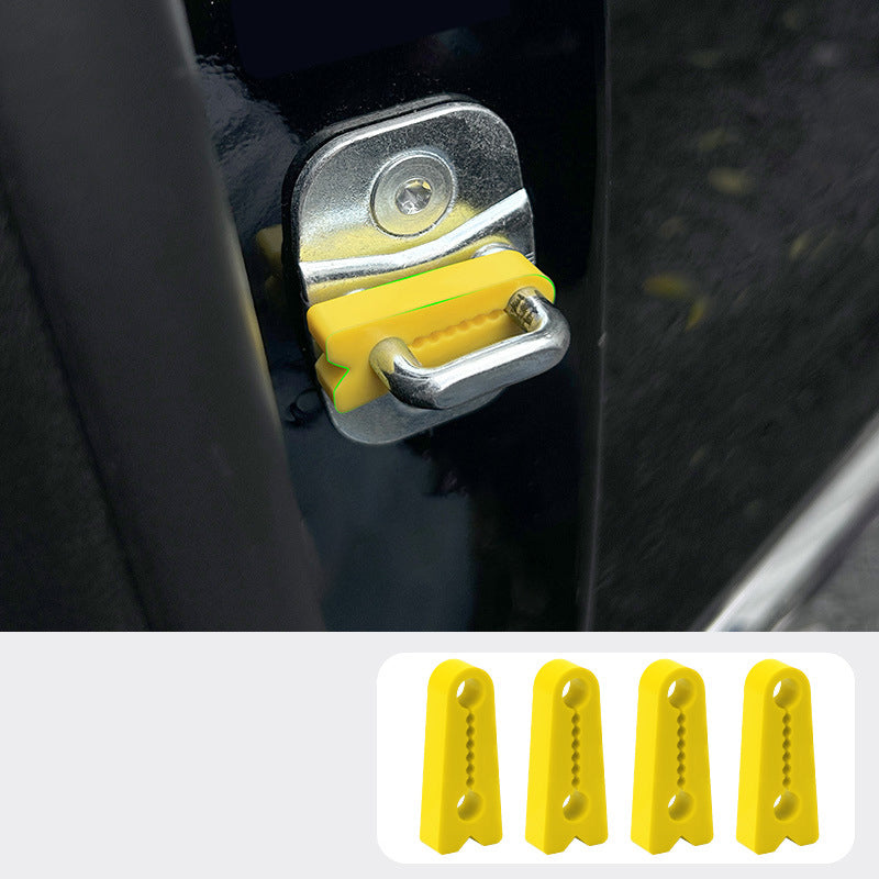 4pcs Car Door Anti-Shock Pad Silicone Buffer Cushion Noise Reduction Sticker Protector for Vehicle Door Lock Auto Accessories