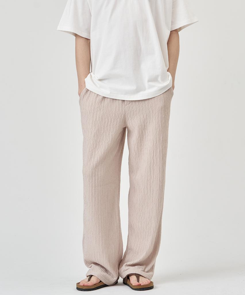 THE-ABON Illy Spandex Elastic Waist Wide Pants Black